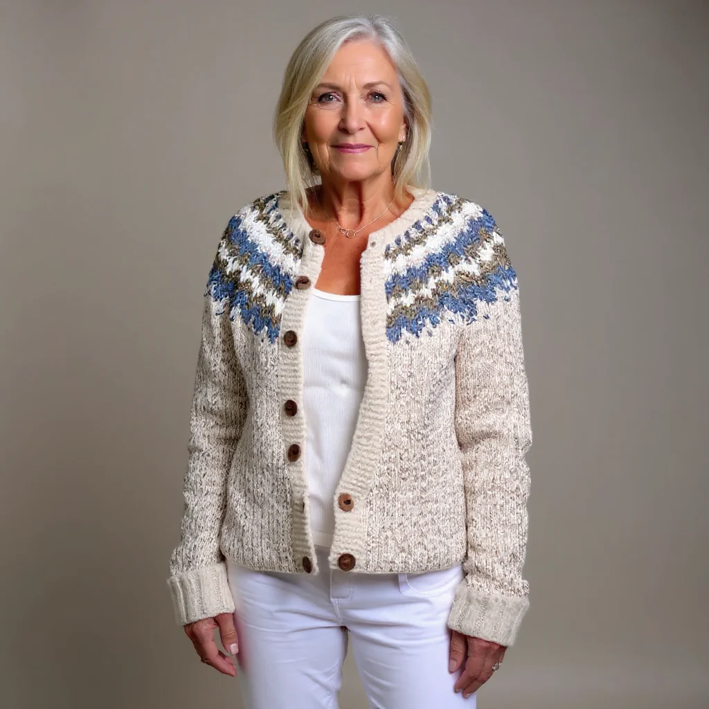 Tea | Vintage Isländische Strickjacke - Image 2
