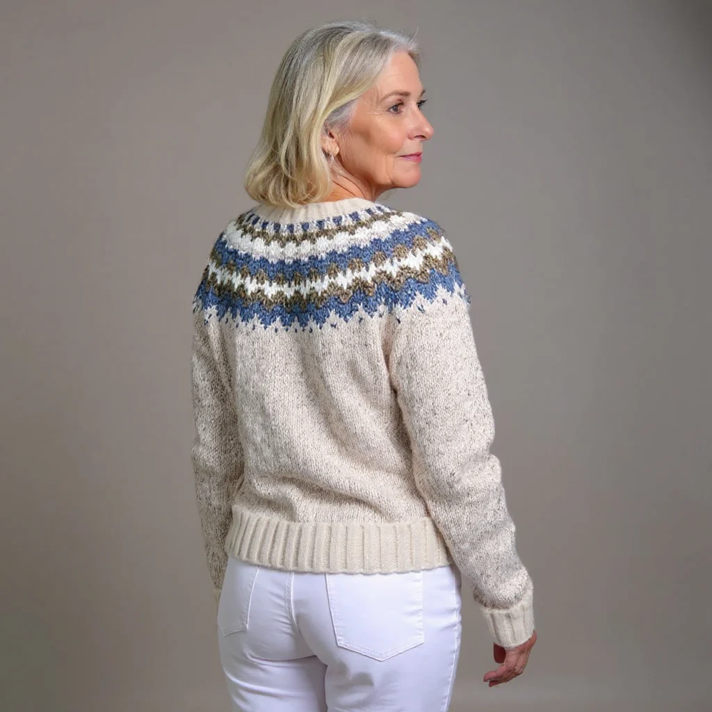 Tea | Vintage Isländische Strickjacke - Image 3