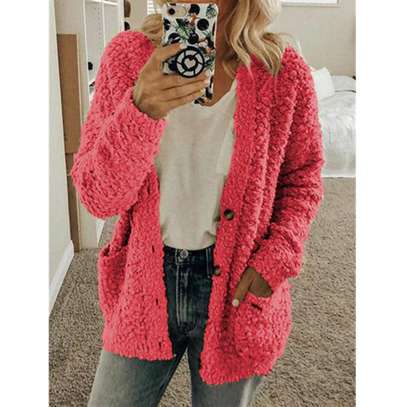 Teddy Damen Fleecejacke Mit Kapuze | Flauschiger Wintermantel - Image 2