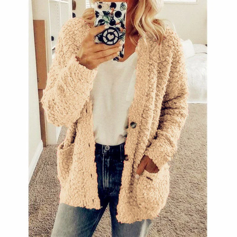 Teddy Damen Fleecejacke Mit Kapuze | Flauschiger Wintermantel - Image 5