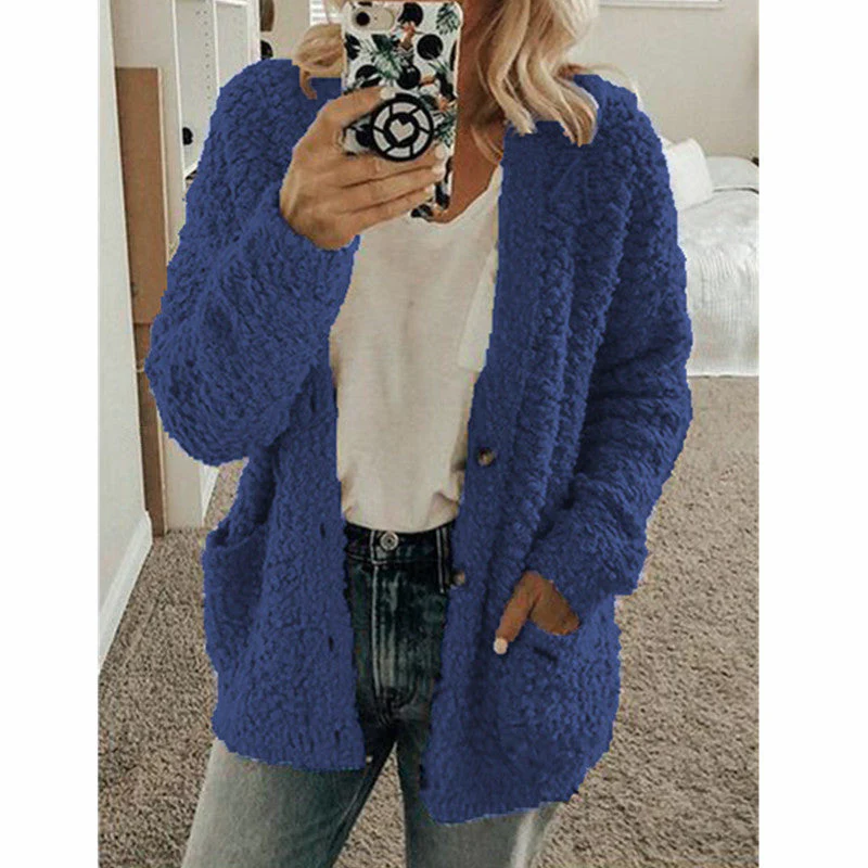 Teddy Damen Fleecejacke Mit Kapuze | Flauschiger Wintermantel - Image 7