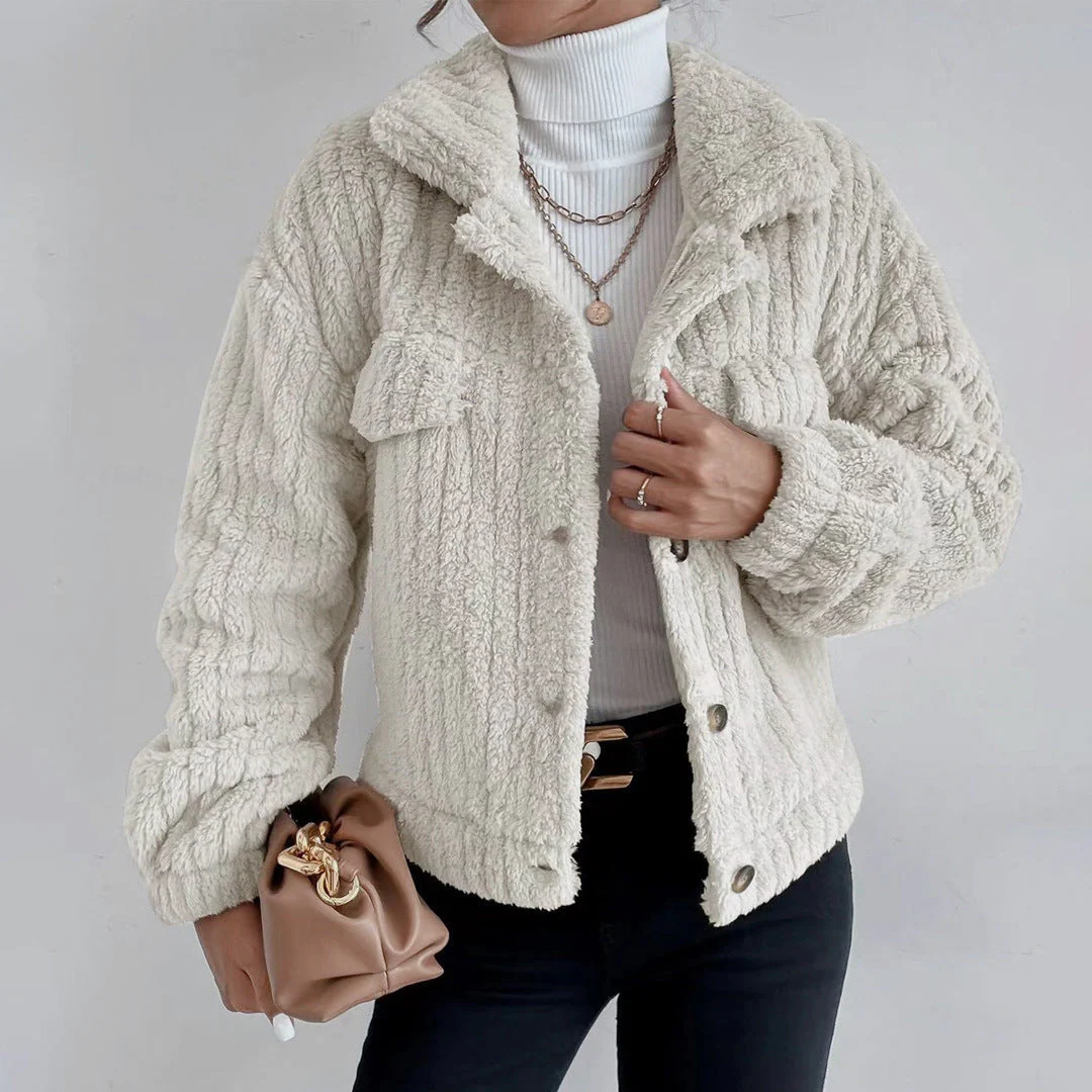 Teddy Damen Jacke Kurz | Elegant Warm - Image 3