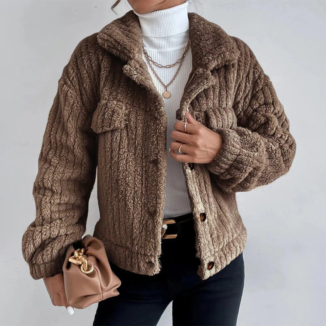 Teddy Damen Jacke Kurz | Elegant Warm - Image 4
