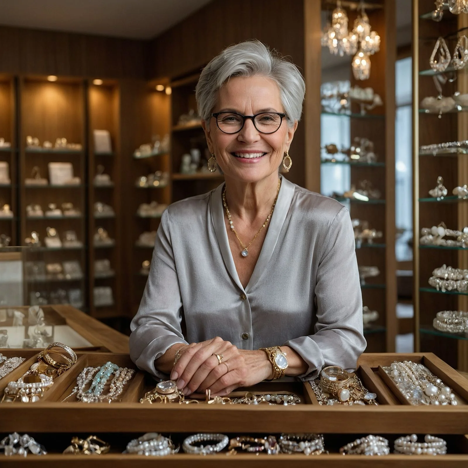 Teresa – Ornament-Creolen mit Steinbesatz - Image 2