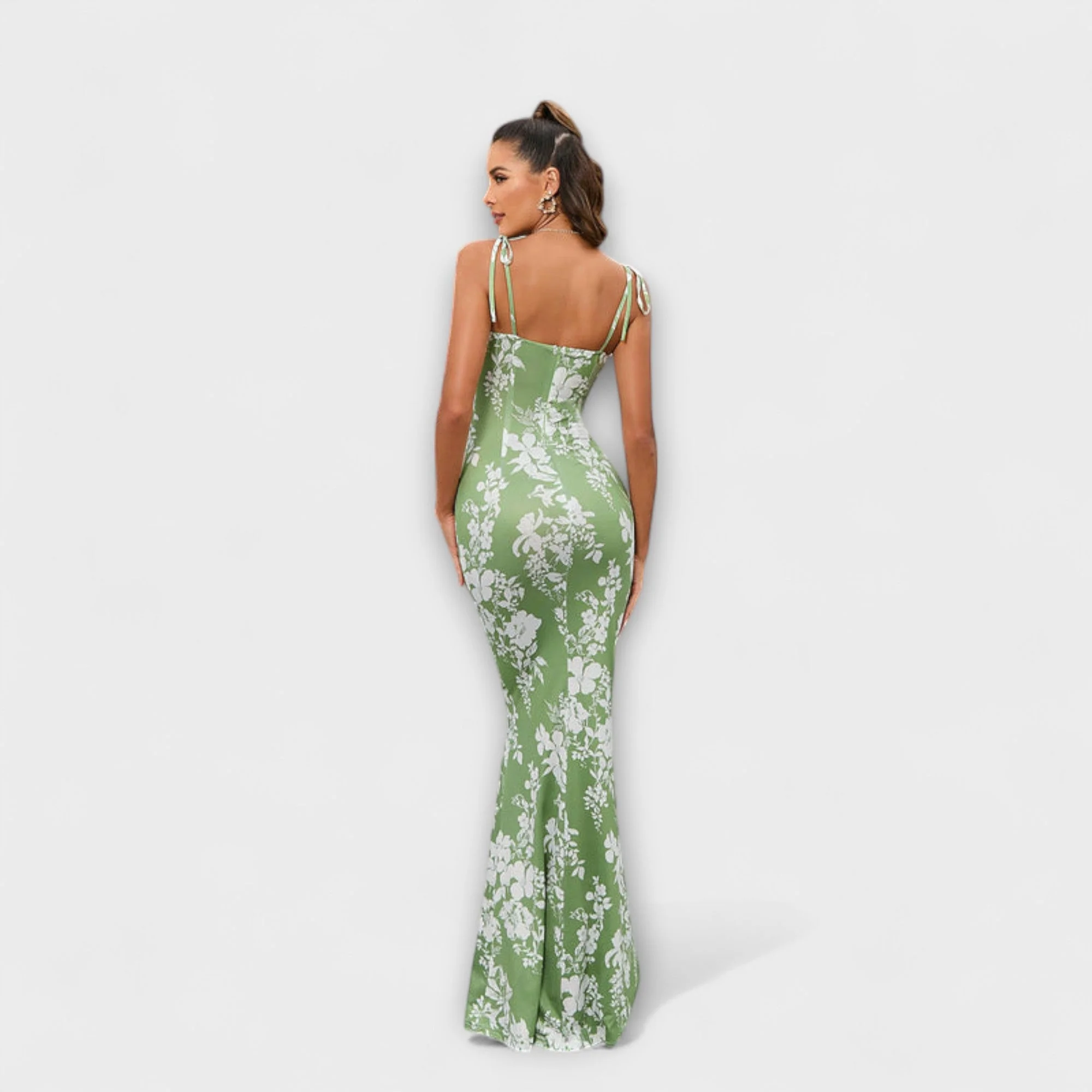 Thalia - Floral Print Prom Dress mit gebundenen Schulterträgern - Image 6