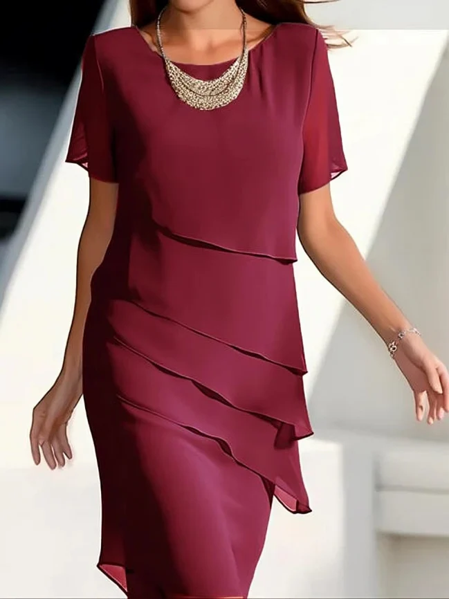 Thema™ – Damen Midi-Kleid mit Eleganten Overlays - Image 5