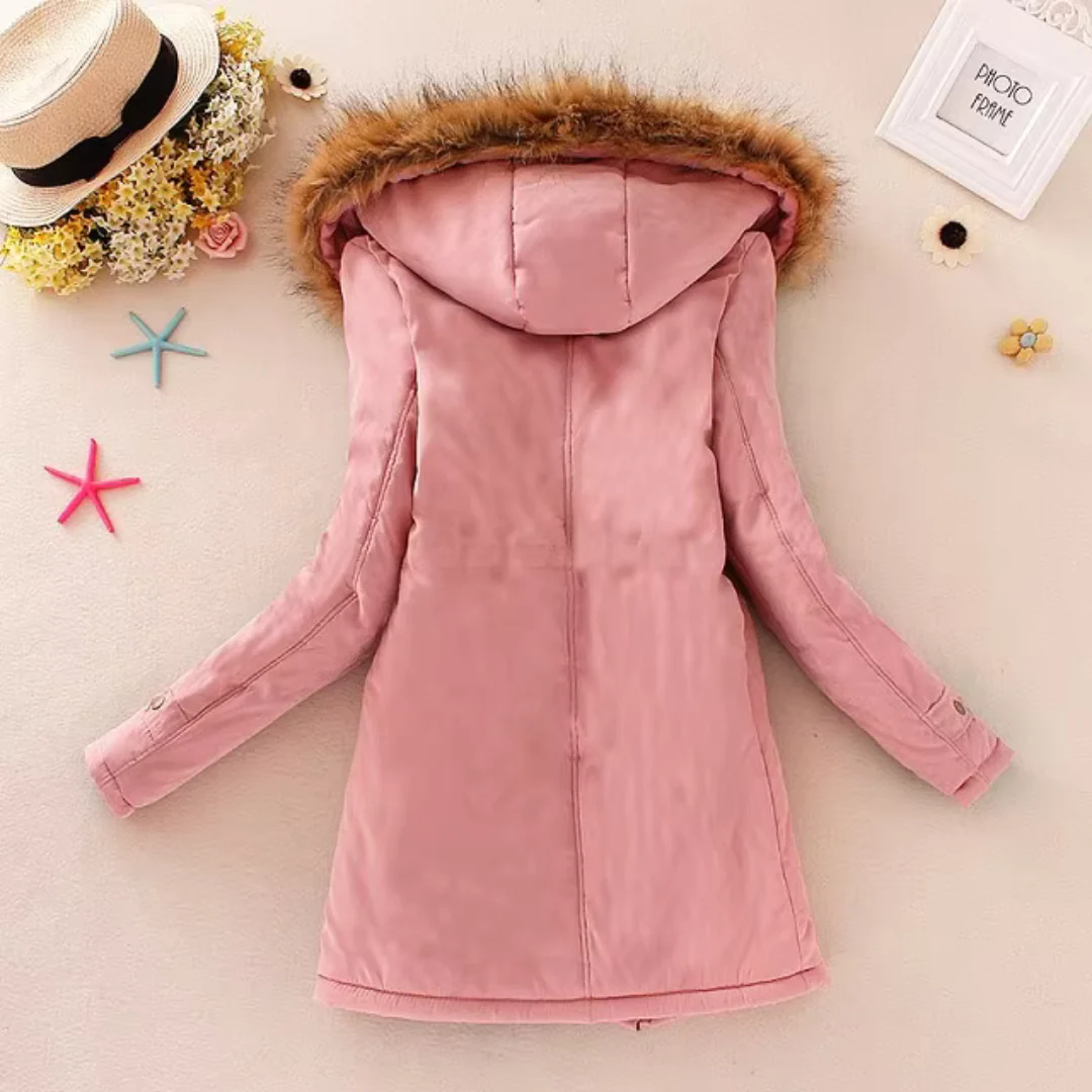 Therelle™ - Herbst-/Winterjacke mit Kapuze Stickerei und Tailliertem Schnitt