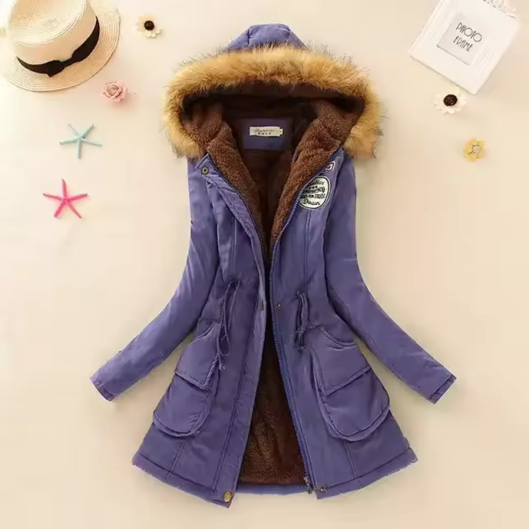 Therelle™ - Herbst-/Winterjacke mit Kapuze Stickerei und Tailliertem Schnitt - Image 5