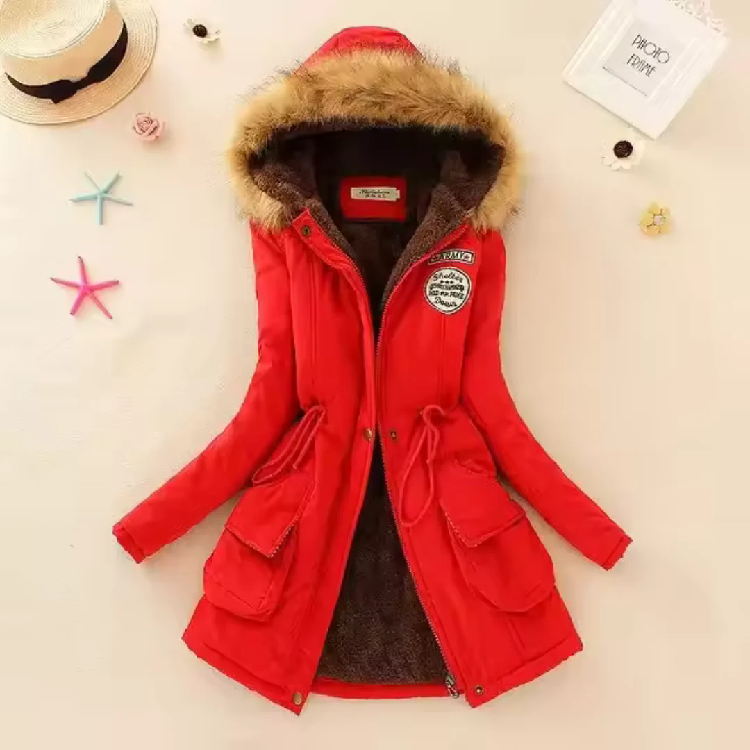 Therelle™ - Herbst-/Winterjacke mit Kapuze Stickerei und Tailliertem Schnitt - Image 6