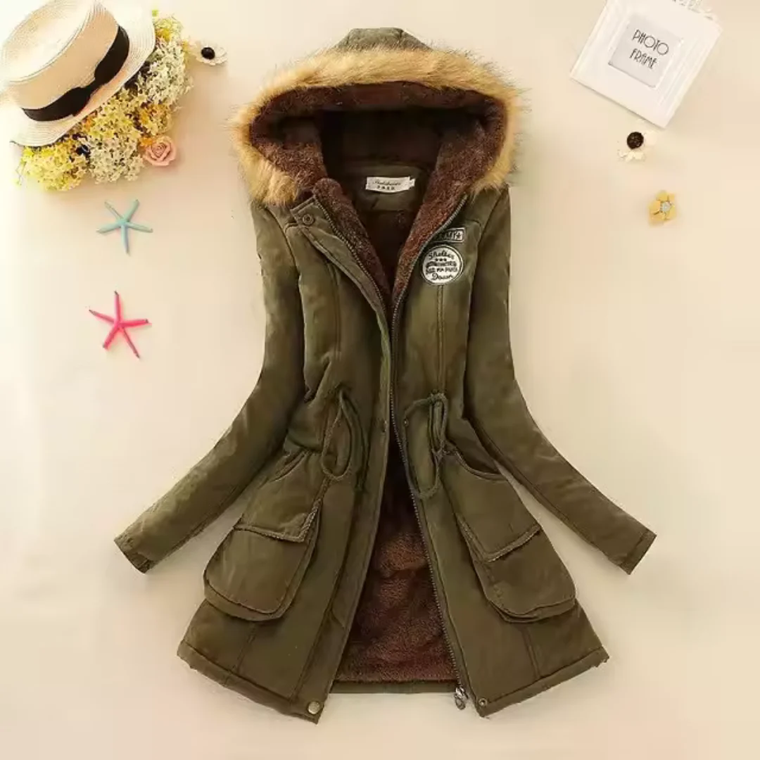 Therelle™ - Herbst-/Winterjacke mit Kapuze Stickerei und Tailliertem Schnitt - Image 7