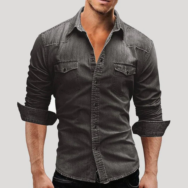 THIJN - TAILLIERTES JEANSHEMD - Image 3