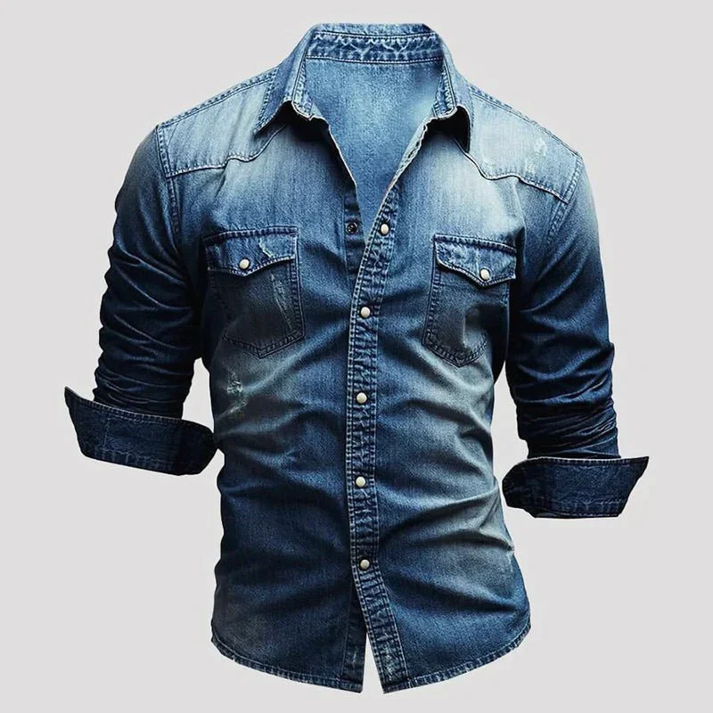 THIJN - TAILLIERTES JEANSHEMD - Image 7