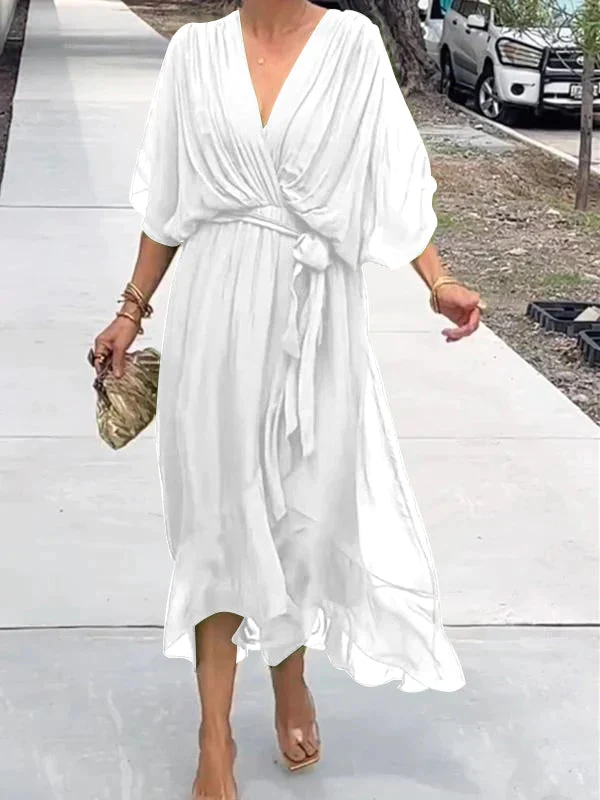 Thyra - Elegantes Kleid mit V-Ausschnitt - Image 3
