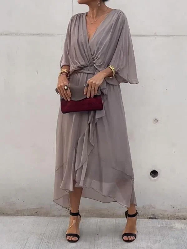 Thyra - Elegantes Kleid mit V-Ausschnitt - Image 4