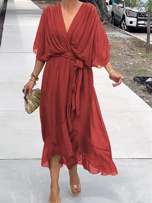 Thyra - Elegantes Kleid mit V-Ausschnitt - Image 6