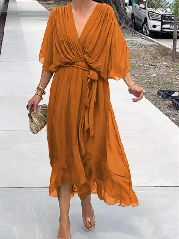 Thyra - Elegantes Kleid mit V-Ausschnitt - Image 7