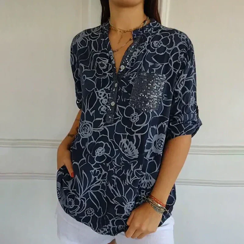TILDA - LOCKERE BEDRUCKTE BLUSE - Image 7