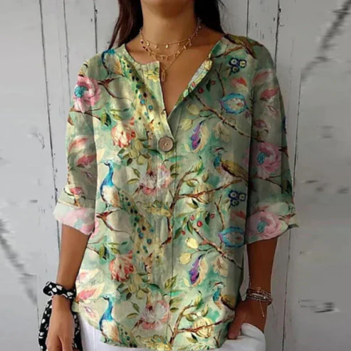 TIZIANA - LOCKERE BEDRUCKTE BLUSE - Image 3