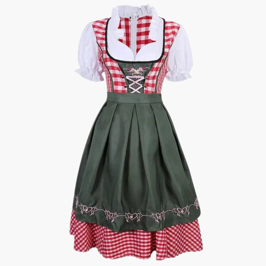Traditionelles Dirndl kleid mit Schürze für Damen - Oktoberfest 2025 - Image 2