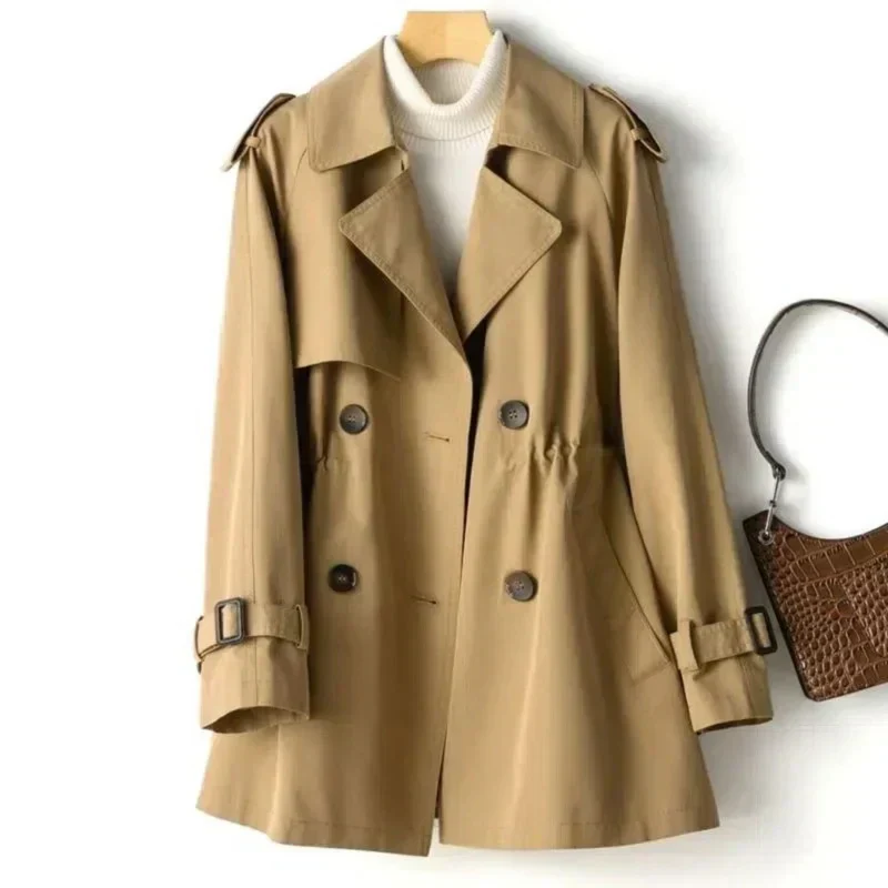 Trenchcoat Damen Kurz Elegant | Doppelreihig Klassisch - Image 4
