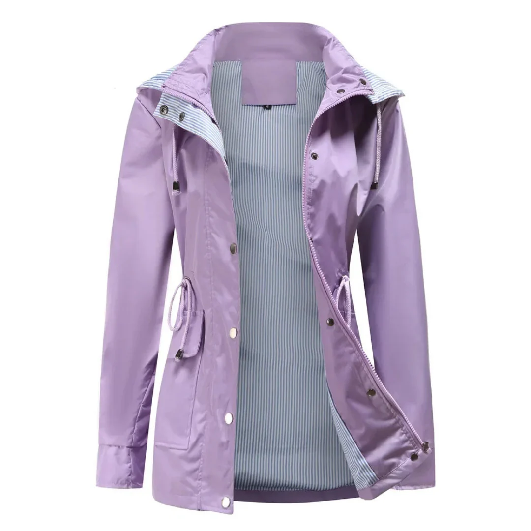 Trenchcoat Damen | Übergangsjacke Mit Abnehmbarer Kapuze - Image 2
