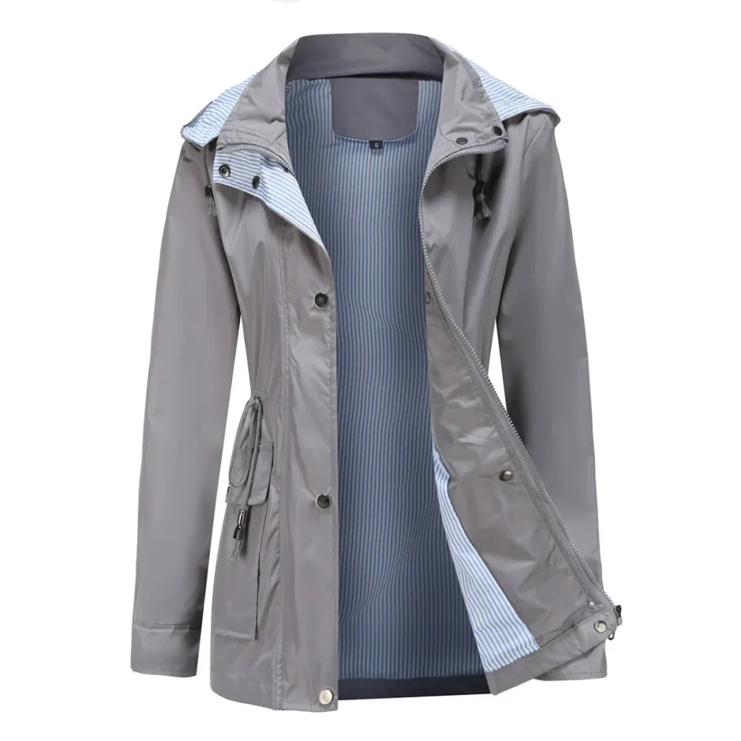 Trenchcoat Damen | Übergangsjacke Mit Abnehmbarer Kapuze - Image 4