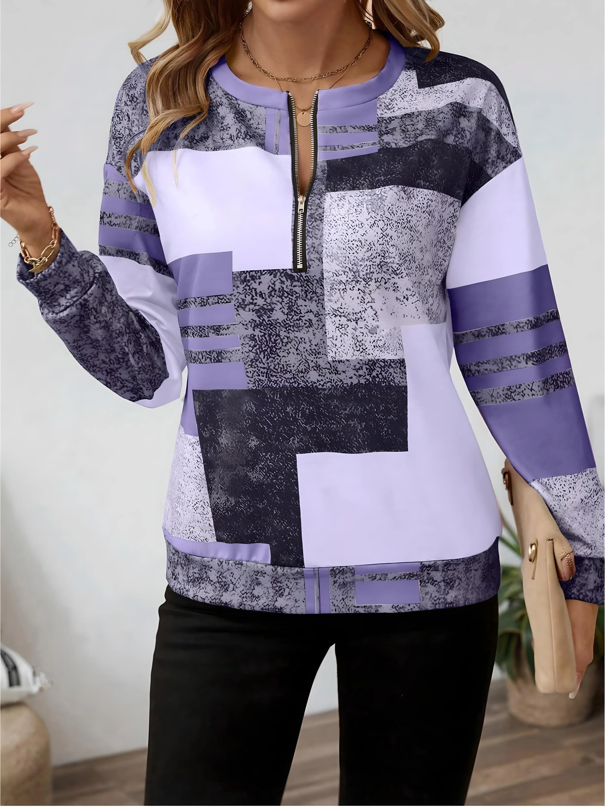 Tricia™ – Sweatshirt mit Grafikprint und Reißverschluss - Image 6