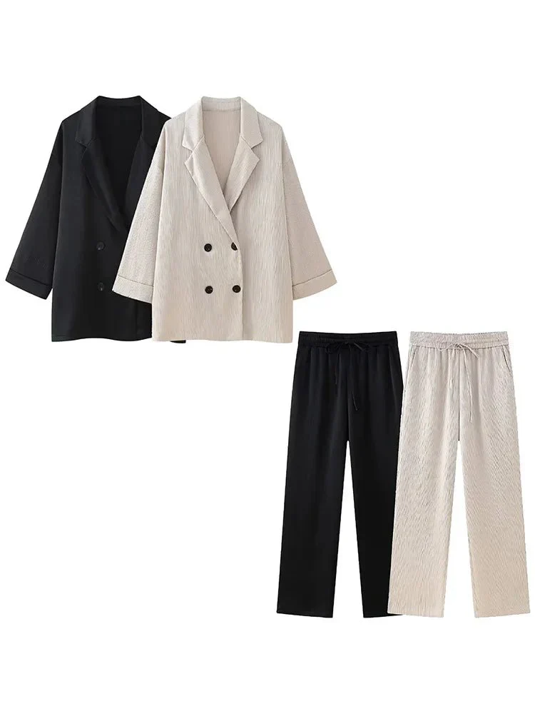 Trixia Lose Blazer und Hosen-Set - Image 3