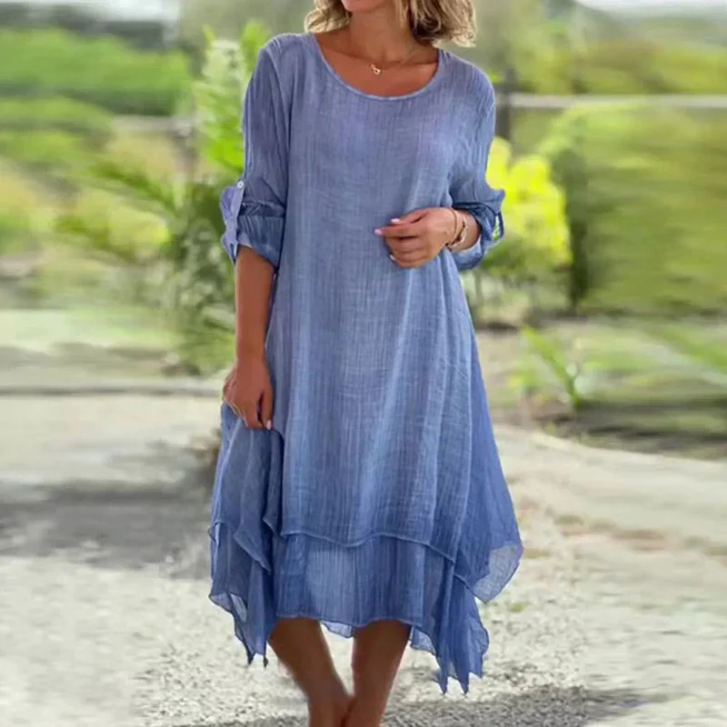 TUGBA - LOCKERES KLEID MIT RUNDHALSAUSSCHNITT - Image 5
