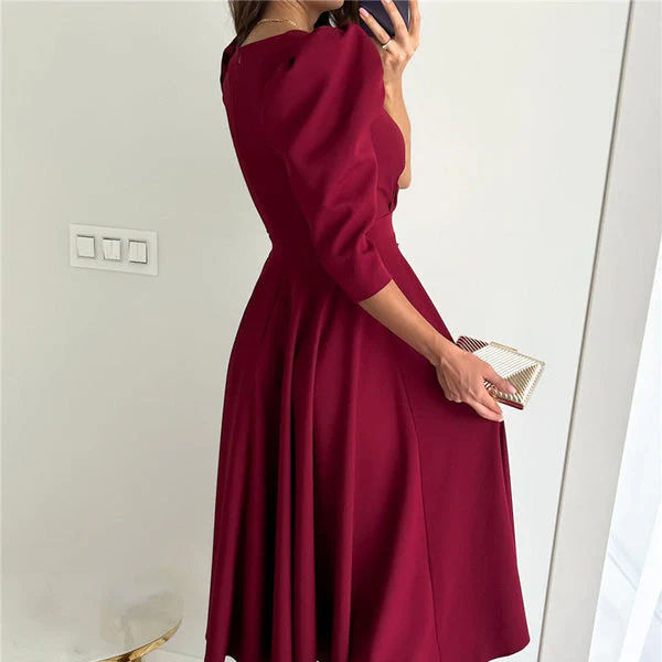 TÜLAY - PLISSIERTES MIDIKLEID MIT V-AUSSCHNITT - Image 2