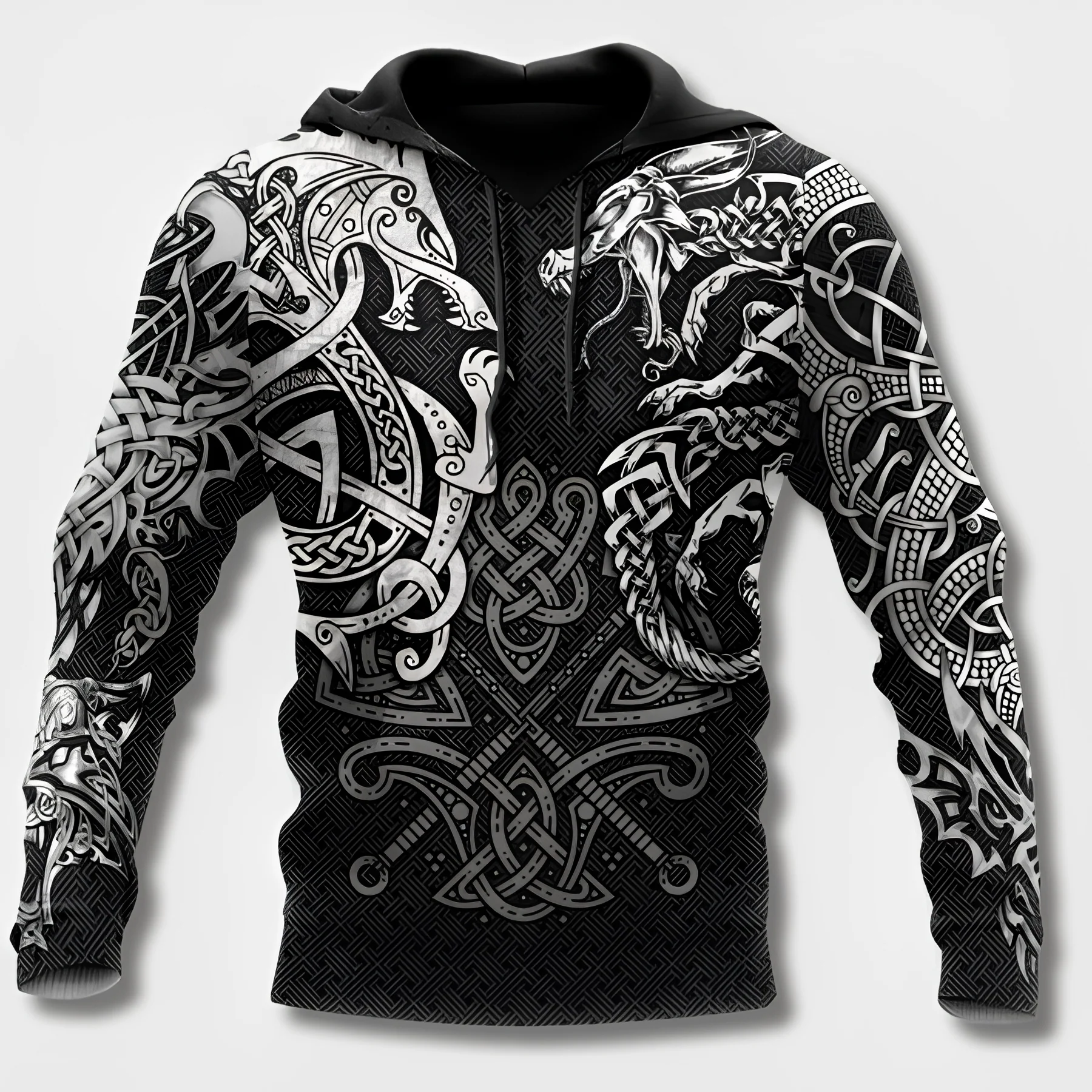 Udalrich | Kühner Wikinger-inspirierter Herren Kapuzenpullover - Image 2