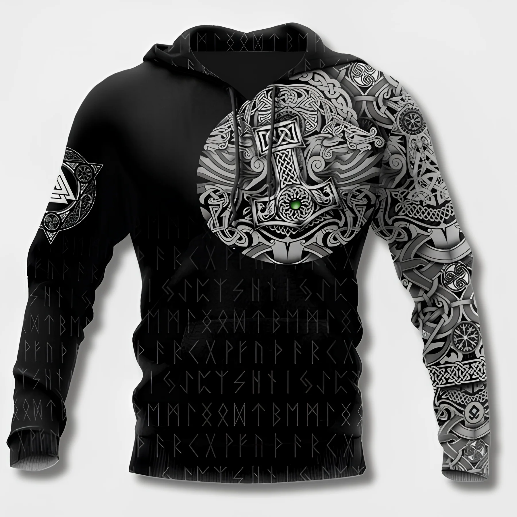 Udalrich | Kühner Wikinger-inspirierter Herren Kapuzenpullover - Image 5