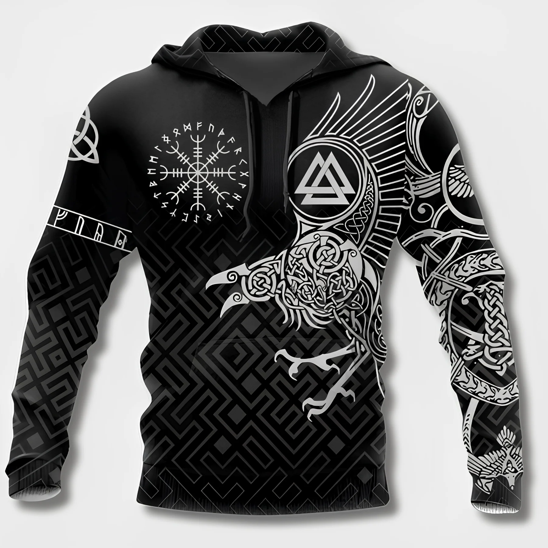 Udalrich | Kühner Wikinger-inspirierter Herren Kapuzenpullover - Image 8