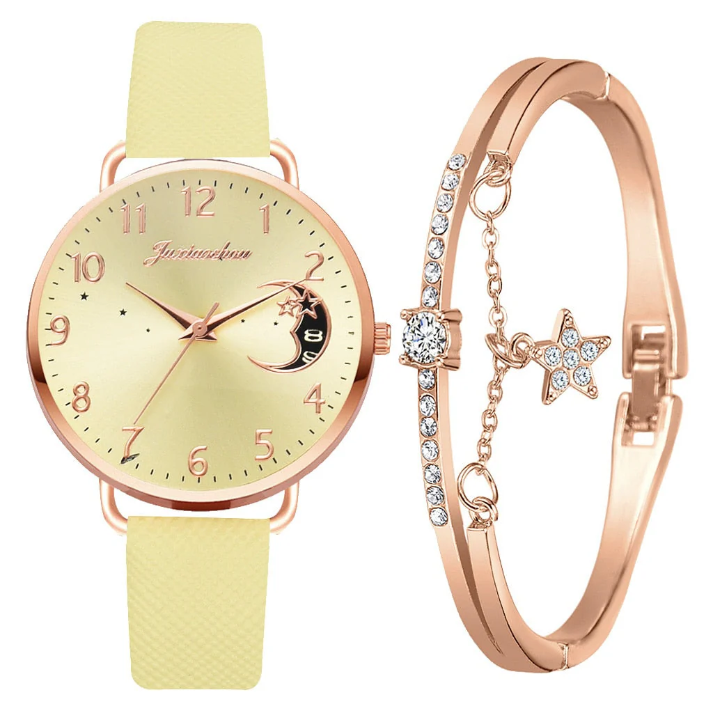 Uhren-Set mit Mondzahlen-Zifferblatt und Armbändern - Image 11