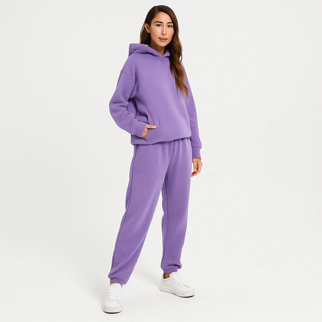 Ultimatives Komfort-Set aus Hoodie und Jogginghose – Gemütliche 2-teilige Loungewear für Frauen - Image 3