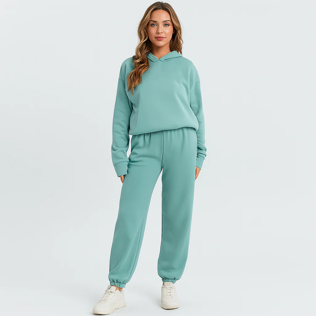 Ultimatives Komfort-Set aus Hoodie und Jogginghose – Gemütliche 2-teilige Loungewear für Frauen - Image 4