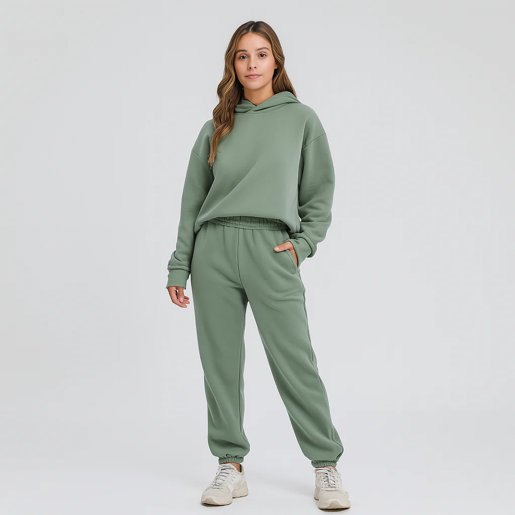 Ultimatives Komfort-Set aus Hoodie und Jogginghose – Gemütliche 2-teilige Loungewear für Frauen - Image 5