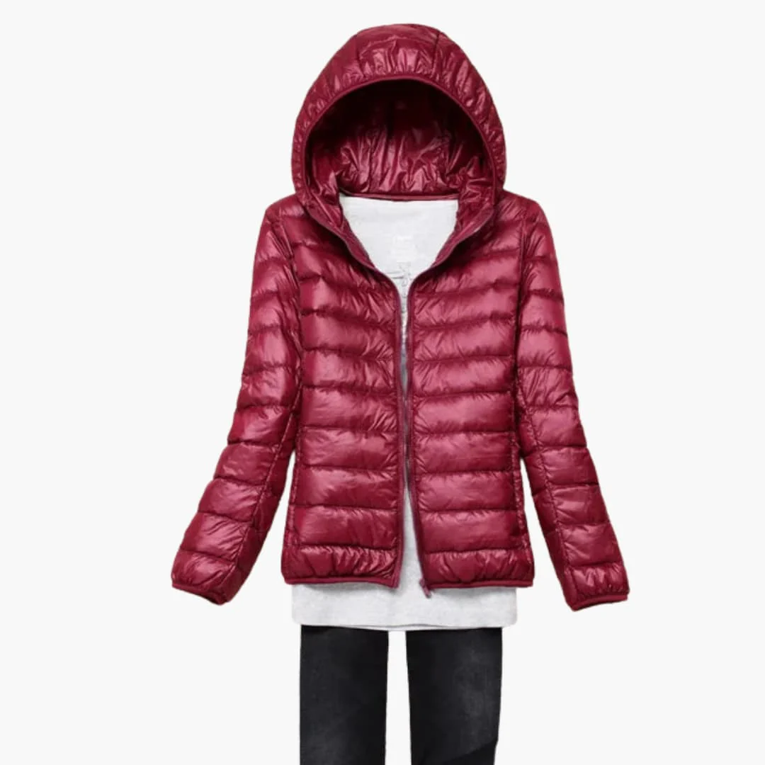 Ultraleichte Daunenjacke mit Kapuze für Damen - Image 12