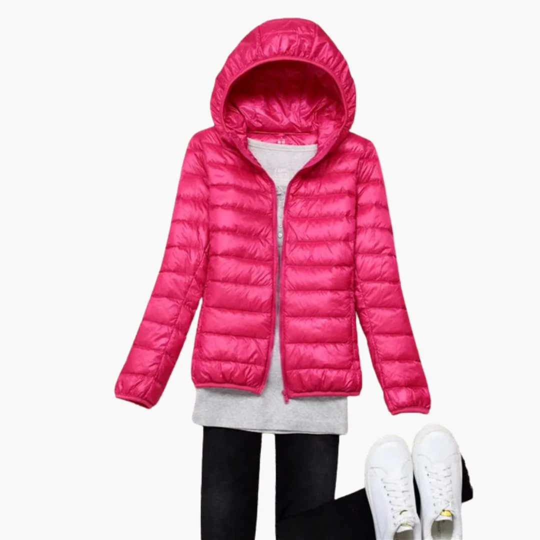 Ultraleichte Daunenjacke mit Kapuze für Damen - Image 15