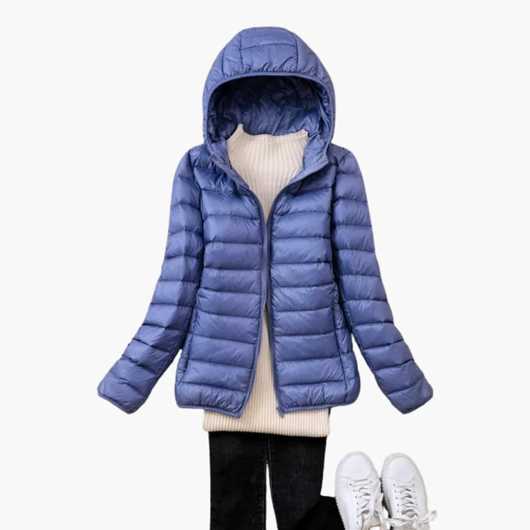 Ultraleichte Daunenjacke mit Kapuze für Damen - Image 2