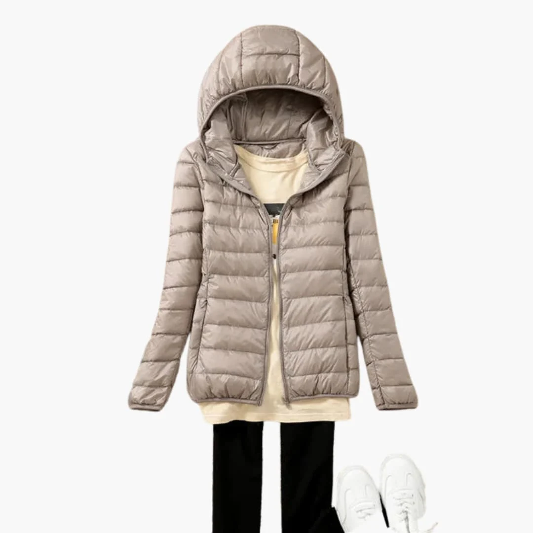 Ultraleichte Daunenjacke mit Kapuze für Damen - Image 5