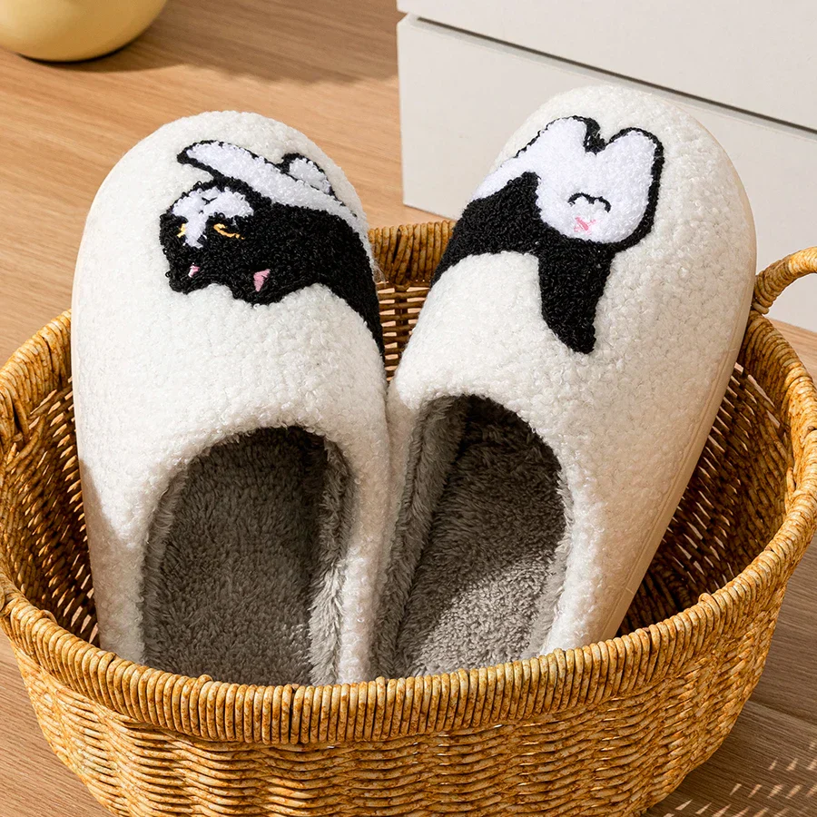 Unisex Hausschuhe Katzenmotiv Lustig | Warm & Rutschfest - Image 2