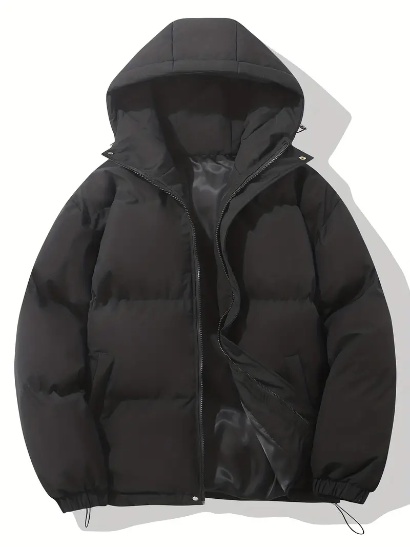 Unisex Winterjacke | Gepolsterte Steppjacke Mit Kapuze