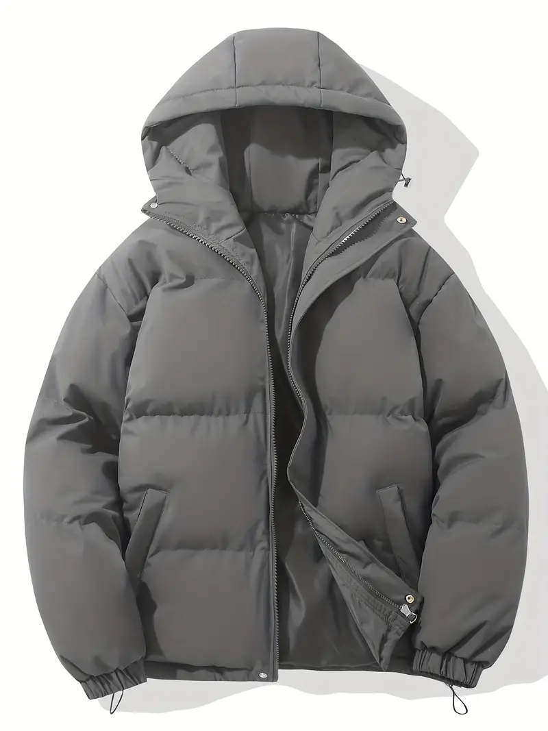 Unisex Winterjacke | Gepolsterte Steppjacke Mit Kapuze - Image 8