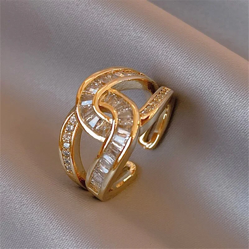 Unity - Verknoteter Eleganter Verstellbarer Ring