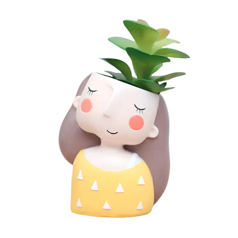 UrbanSprout Mini Resin Pflanzenset – Verspielte Sukkulentenbehälter
