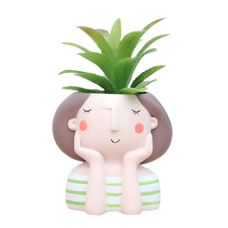 UrbanSprout Mini Resin Pflanzenset – Verspielte Sukkulentenbehälter - Image 4
