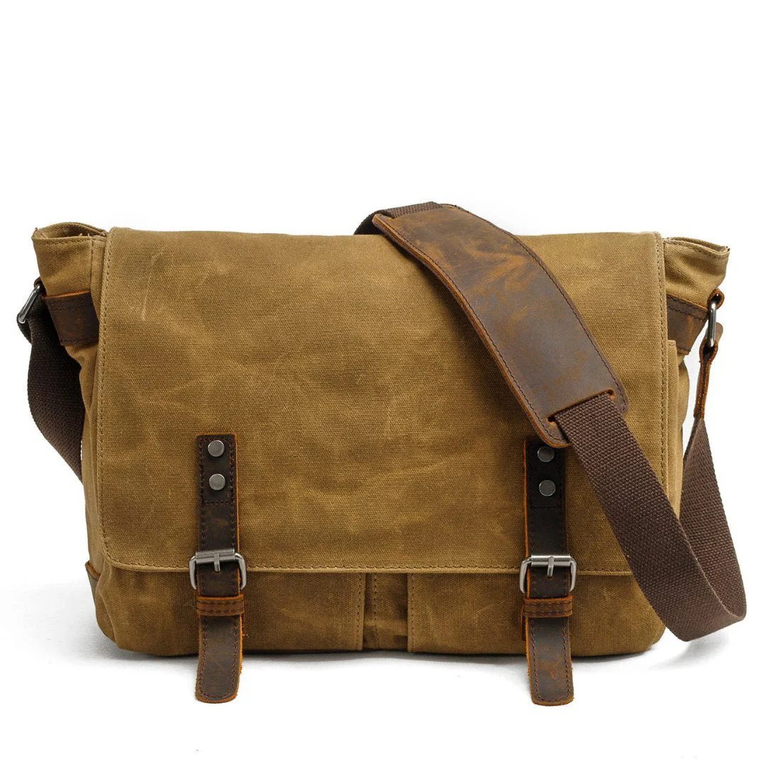 Uriel Vintage-Messenger-Tasche mit Schnallen