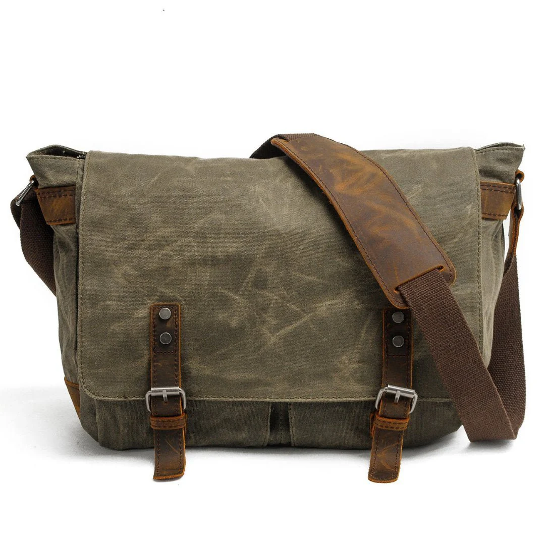 Uriel Vintage-Messenger-Tasche mit Schnallen - Image 2