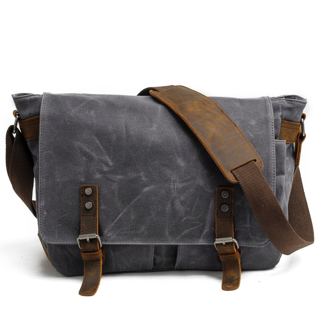 Uriel Vintage-Messenger-Tasche mit Schnallen - Image 3